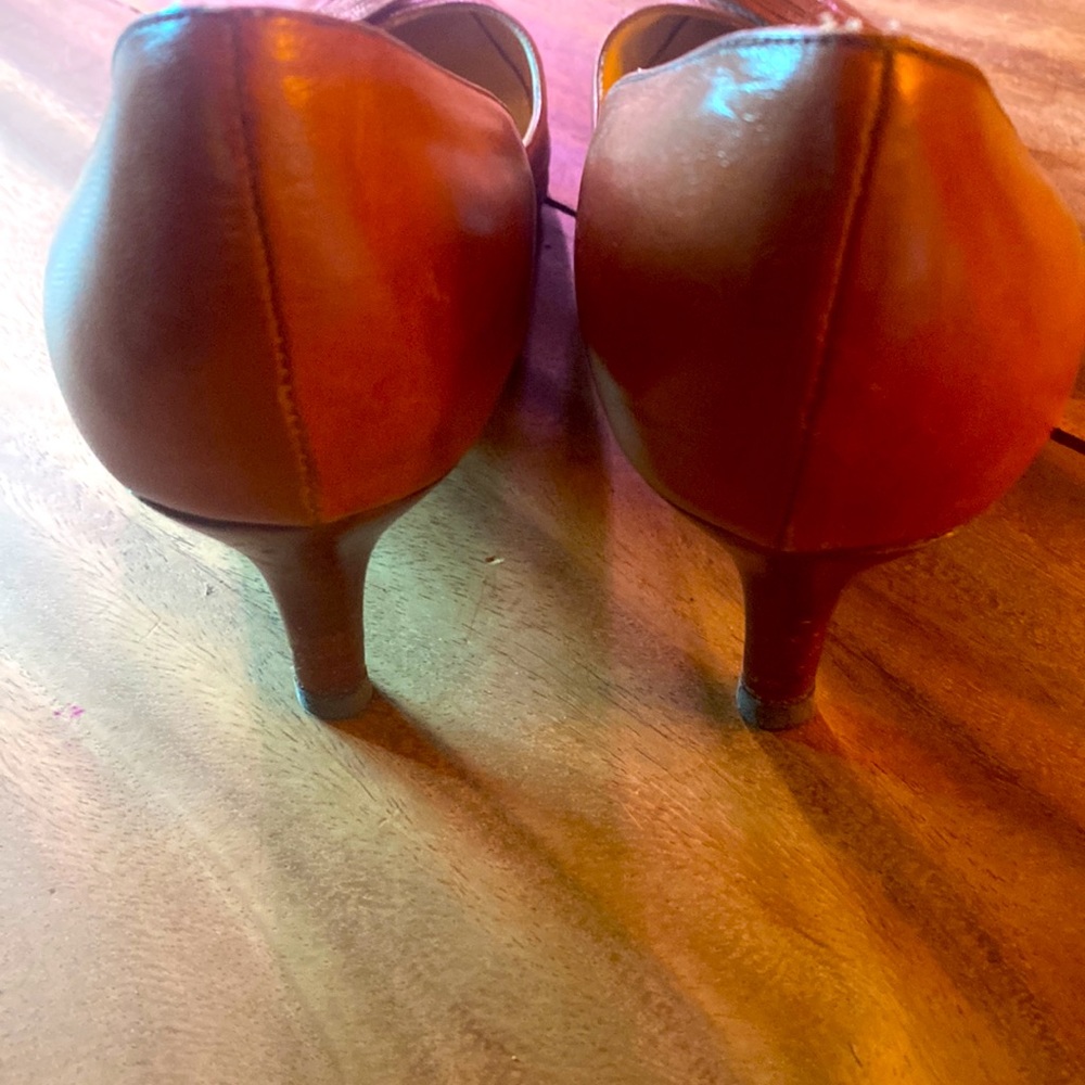 Kate Spade cognac, leather kitten heels - Picture 5 of 6